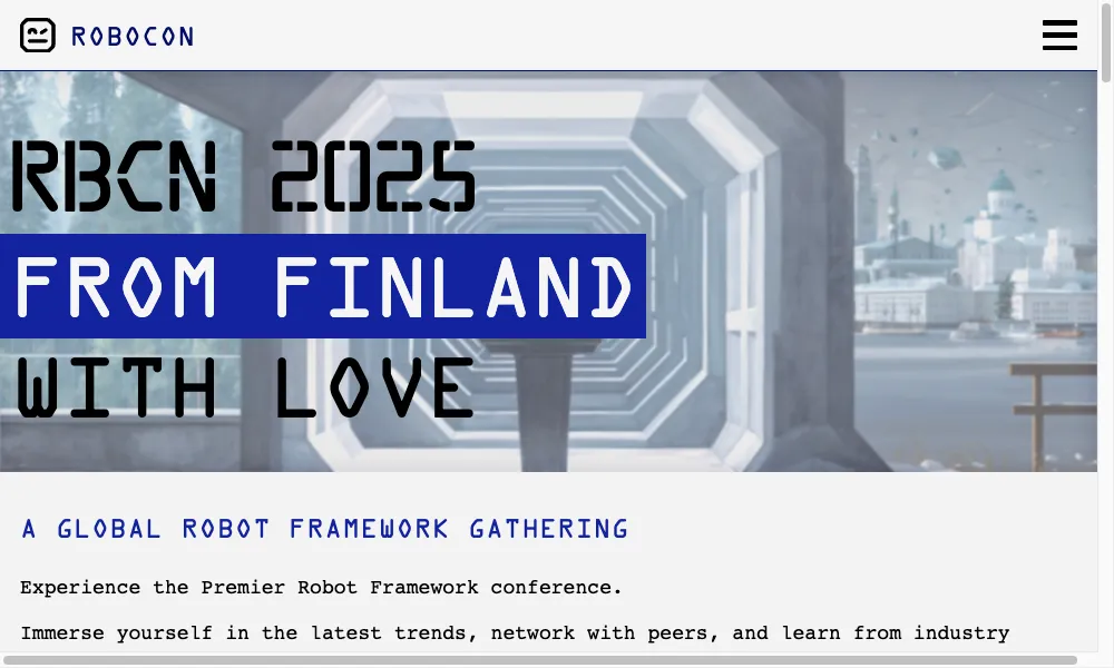 The RoboCon 2025 website